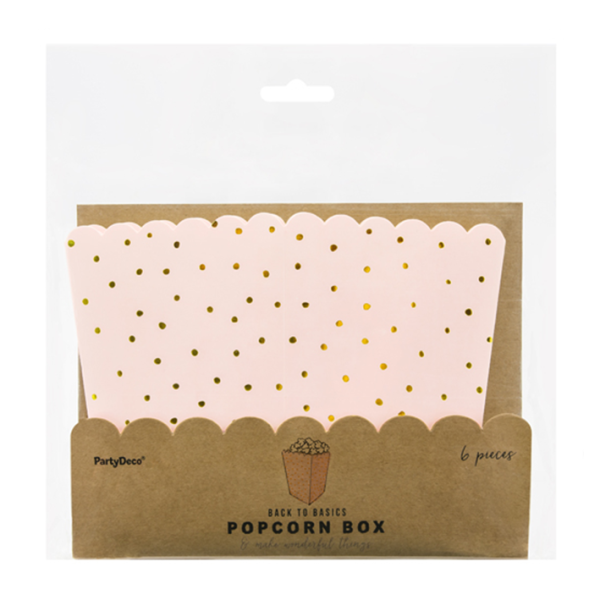 6 Popcornboxen in Rosa